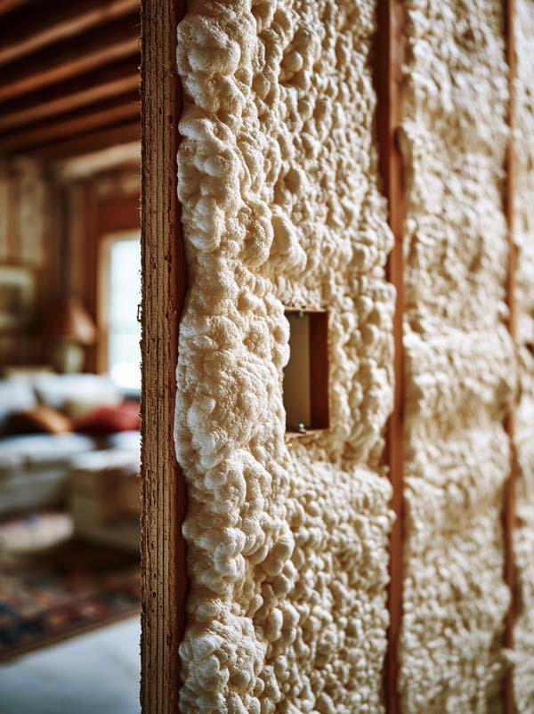 cured open-cell spray foam